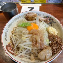 小ラーメン(1000円)ニンニク･アブラ 汁なし(100円)