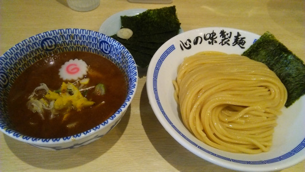 「つけ麺 950円＋のり（5枚）150円」@心の味製麺 平井店の写真