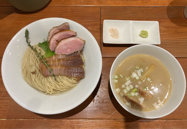 「【月曜夜限定】鮪塩の昆布水つけ麺(大盛り・麺硬め)」@麺屋 真心の写真