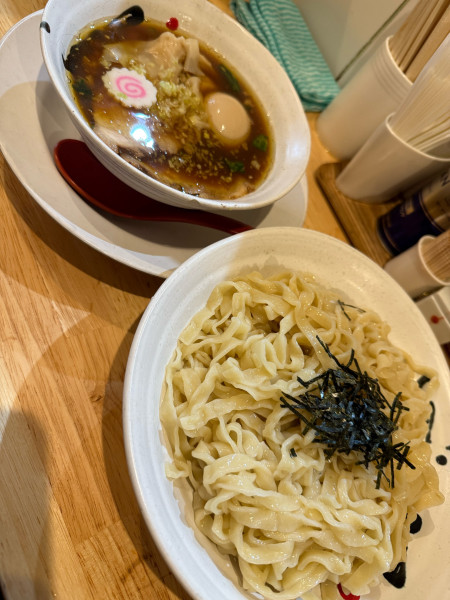 「特製醤油つけめん(太麺、大盛)」@らーめん天神下 大喜の写真