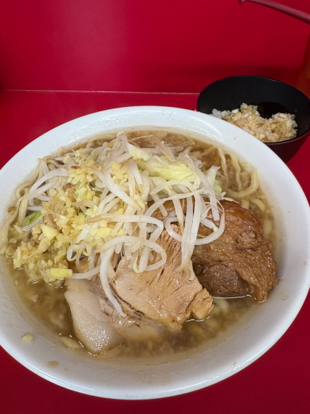 「小ラーメン　おろしポン酢　野菜少なめ／ショウガ」@ラーメン二郎 大宮公園駅前店の写真