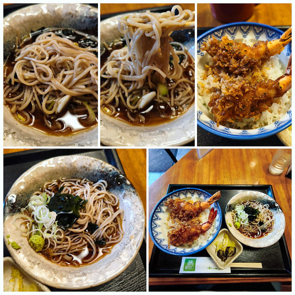 「天丼＆ミニ冷そばセット　1180円」@十一屋の写真