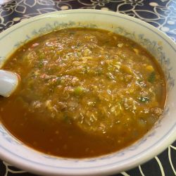 挽肉とザーサイのあんかけラーメン