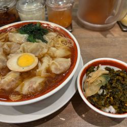 広州雲呑麺ミニ高菜飯セット1089円