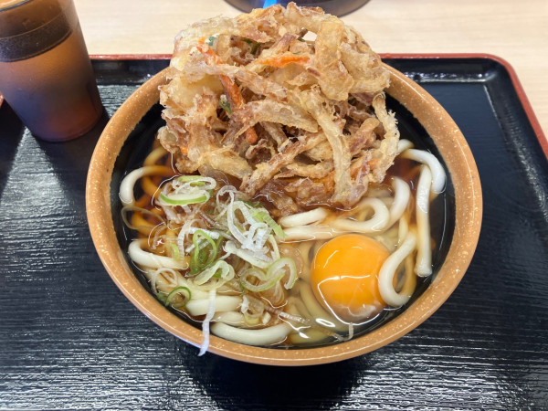 「天玉うどん」@そば処 めとろ庵 門前仲町店の写真