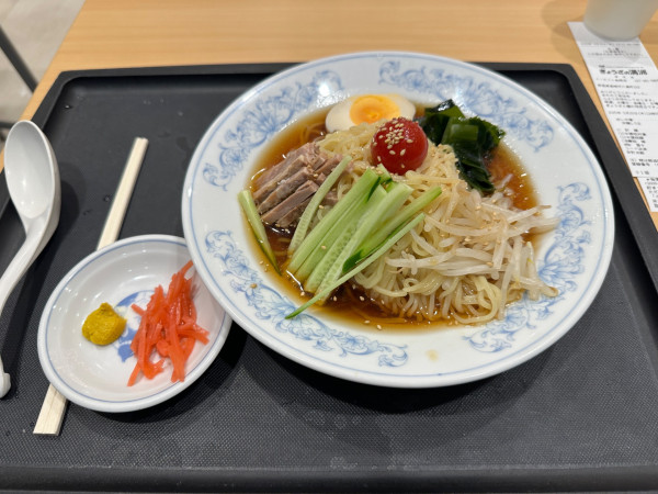 「冷やし中華（1.5玉）800円」@ぎょうざの満洲 イーサイト高崎店の写真