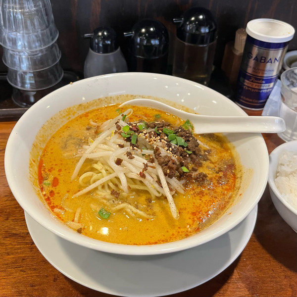 「担々麺　小ライス」@永吉の写真