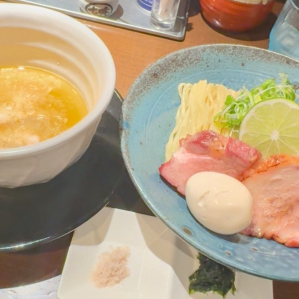 「つけ蕎麦 塩 300g 1,100円」@麺や 虎徹の写真