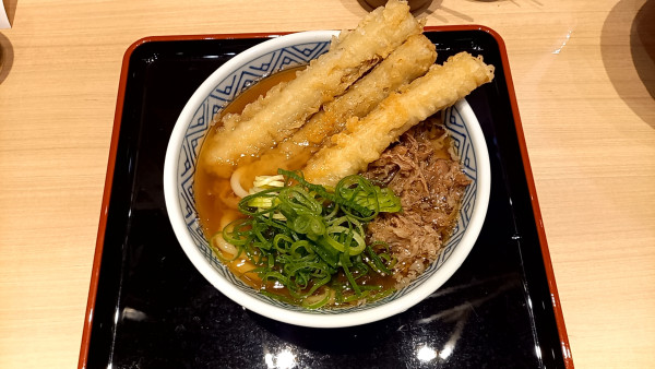 「肉ごぼう天うどん」@どんどん ゆめタウン出雲店の写真