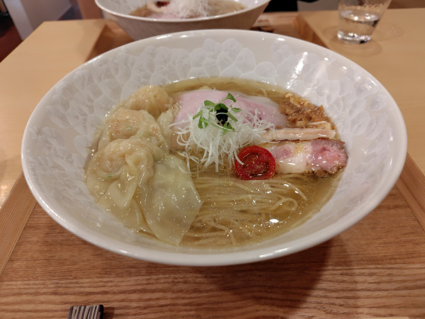 「雲呑塩そば¥1550」@小麦そば 池の写真