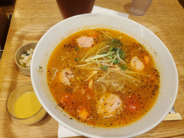 「ランチセット・海老みそトマト湯麺」@春水堂 横浜ポルタ店の写真