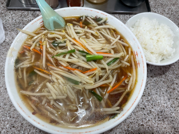 「もやしラーメンセット」@ラーメン王 後楽本舗の写真