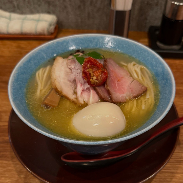 「国産伊勢海老と鯛と浅利そば」@麺処 青野の写真