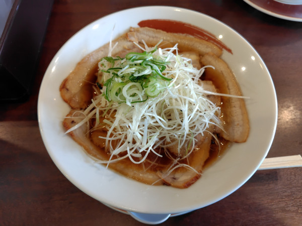 「本家肉そば990円、白ねぎ275円」@拉麺本家夢屋 扇町店の写真