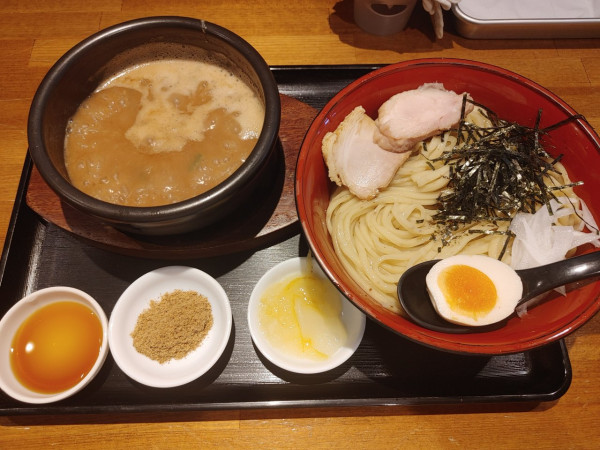 「つけ麺　味変２個」@つけ麺亭 日向 水口店の写真