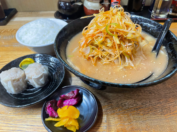 「味噌ネギ￥1,200シュウマイセット¥280」@麺唐の写真