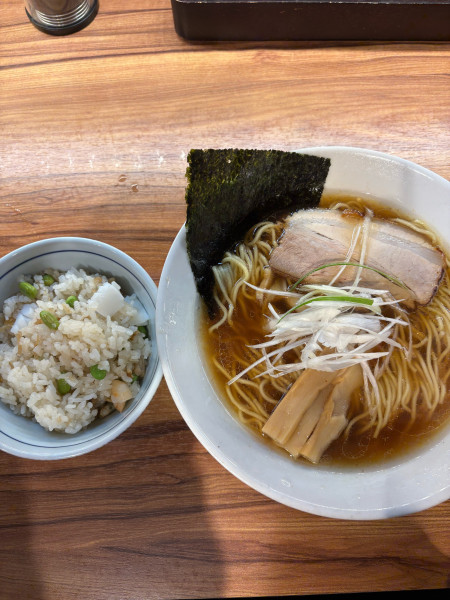 「醤油らーめん日替わりご飯」@中華蕎麦 きみのあーるの写真