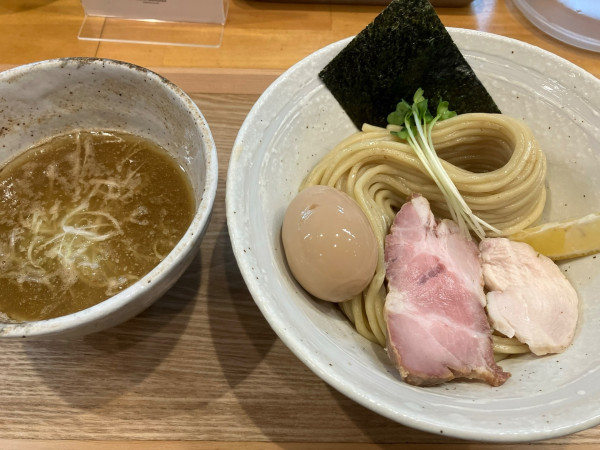 「味玉鶏魚介つけ麺+チーズリゾット」@MENYA NAKAGAWAの写真
