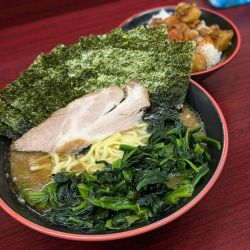 海苔ほうれん草ラーメン大 、トッピングc