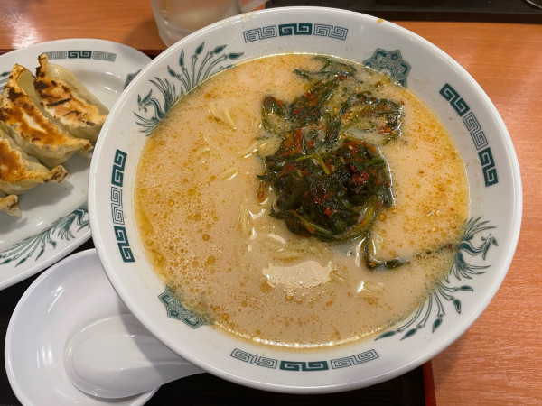 「豚骨ニラ南蛮餃子セット￥940」@日高屋 平間駅前店の写真