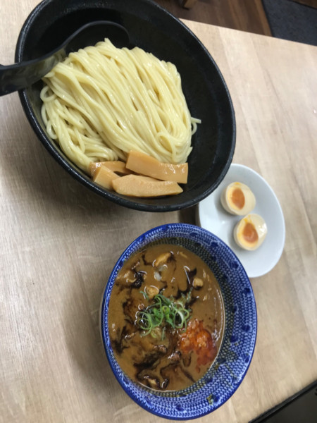「越後カレーつけ麺 極（大辛）＋特盛＋味玉 1,310円」@越後維新の写真