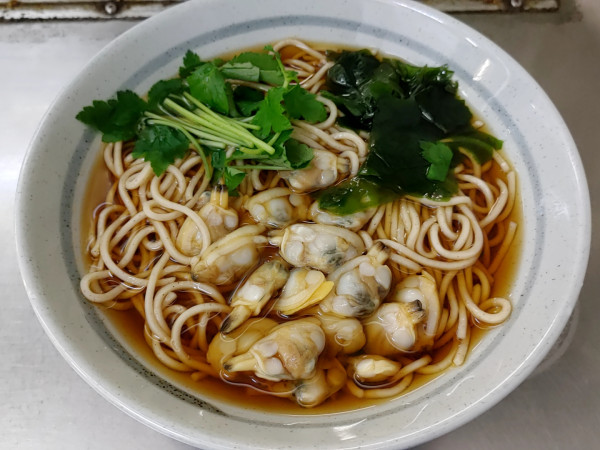 「あさりそば(600円)」@爽亭 JR上野駅7・8 番線ホームの写真