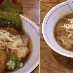 あごだし(醤油)900円、あご✖️ガラ Wスープ(醤油)850円