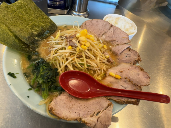 「ネギ味噌チャーシューメン＋半ライス」@ラーメンショップ 椿 牛久店の写真