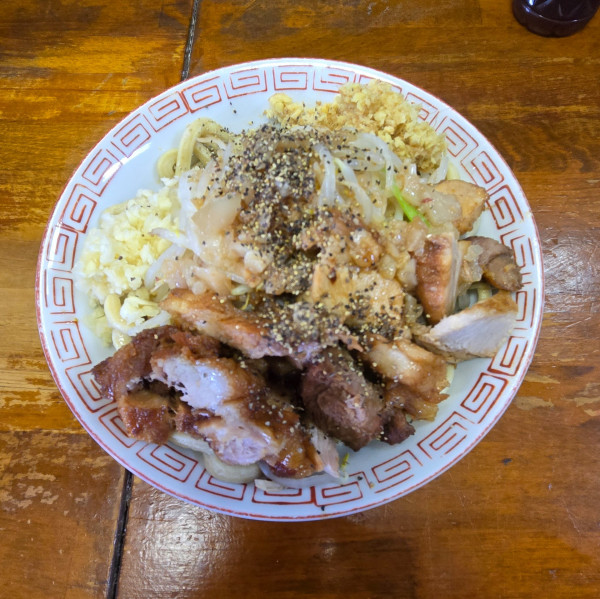 「もっと太いバキバキ（汁なし）」@蓮爾 新町一丁目店の写真