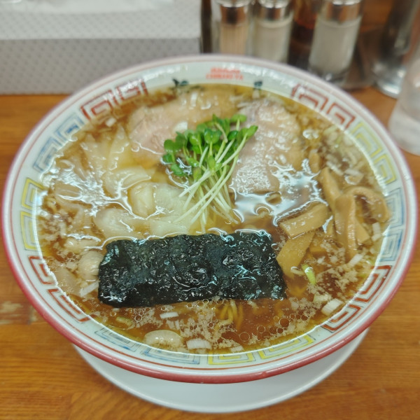「ワンタンそば(醤油 大盛)」@ちばき屋 葛西店の写真