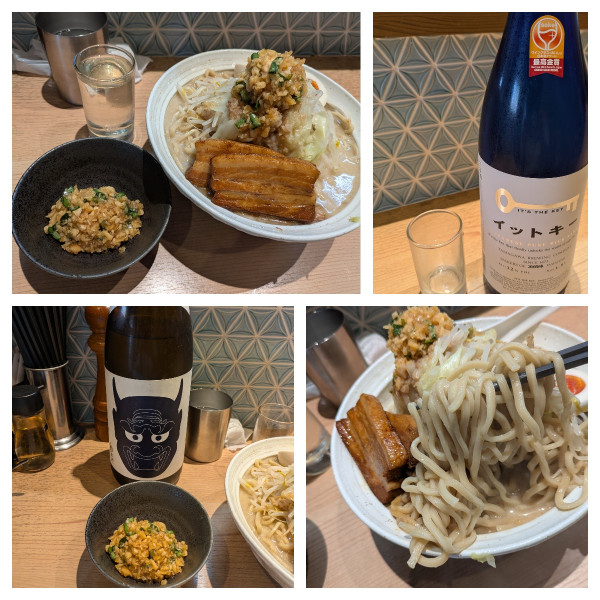 「【限定】G系らーめん➕大盛➕日本酒✖️2」@セキレイ 〜NIBOSHI no D5〜の写真