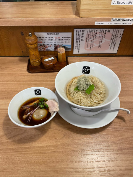 「鶏つけそば+味玉」@中華そば 髙野の写真