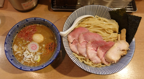 「特濃厚海老醤油つけ麺(1,350円)+大盛(100円)」@中華そば 流川の写真
