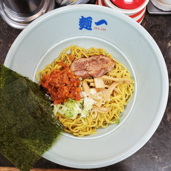 「カラシ油そば」@ラーメン屋 麺一 溝の口店の写真