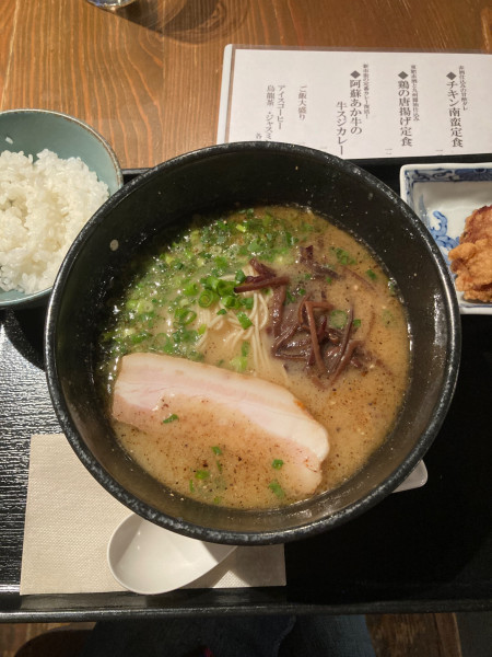 「熊本ラーメン定食」@熊本居酒屋 新市街の写真