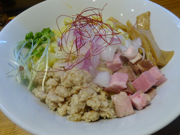 「鶏油汁なし中盛+追い飯 1,000円」@廻麺鶏千 梅ヶ丘店の写真