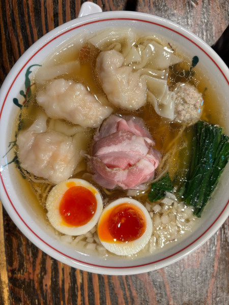「煮干し味玉エビワンタン麺」@らぁめん小池の写真