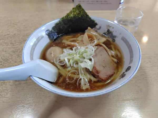 「ラーメン¥680味玉¥130」@手打ラーメン 長八の写真