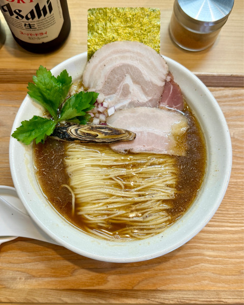 「上中華鯖だし粗節醤油」@中華そば うお静の写真