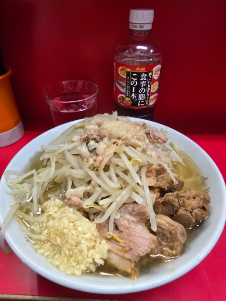 「小豚ラーメン　ニンニク　アブラ」@ラーメン二郎 三田本店の写真