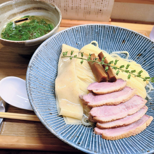 「鴨昆布水つけ麺」@銀座らぁ麺 しら石の写真