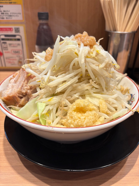 「小ラーメンにんにくマシマシ野菜マシマシアブラ」@ラーメン豚山 小田原店の写真