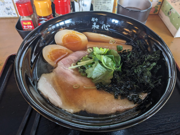 「和心魚貝系ラーメン+煮玉子」@麺や 和心の写真