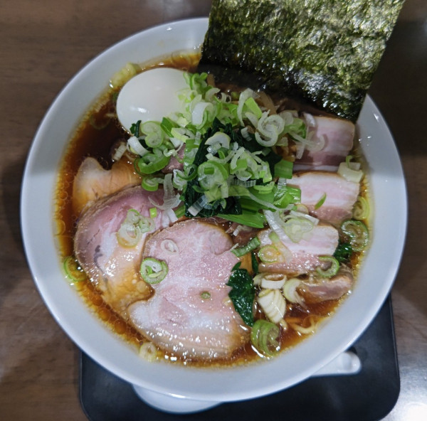 「焼豚麺+半熟玉子」@三つ由の写真