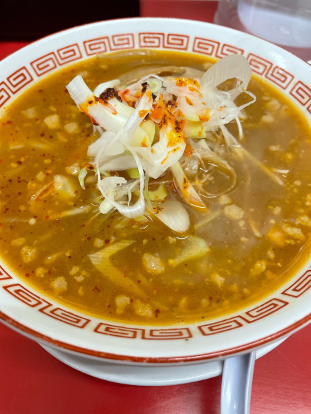 「永楽肉みそ辛ラーメン」@大阪王将 武蔵野緑町栄楽店の写真