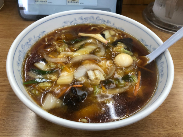 「五目あんかけラーメン」@福しん 公会堂前店の写真