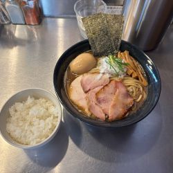 特製濃厚鰹らぁめん（1350）大盛（120）ライス（150）