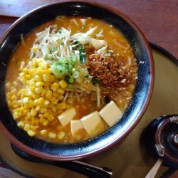野菜タップリネギ辛旨味噌󠄀ラーメン　もやし増し