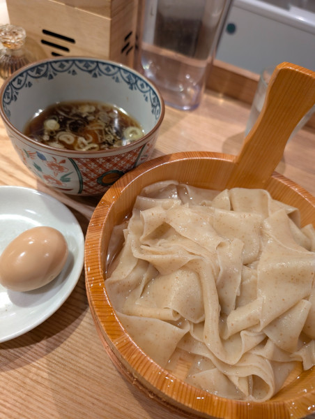 「平打ちざるそば・味玉増し」@中華蕎麦 なか野の写真