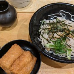 【期間限定】冷し深川あさりそばいなりセット